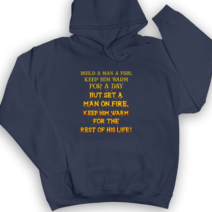 Set a Man on Fire Hoodie Navy / S