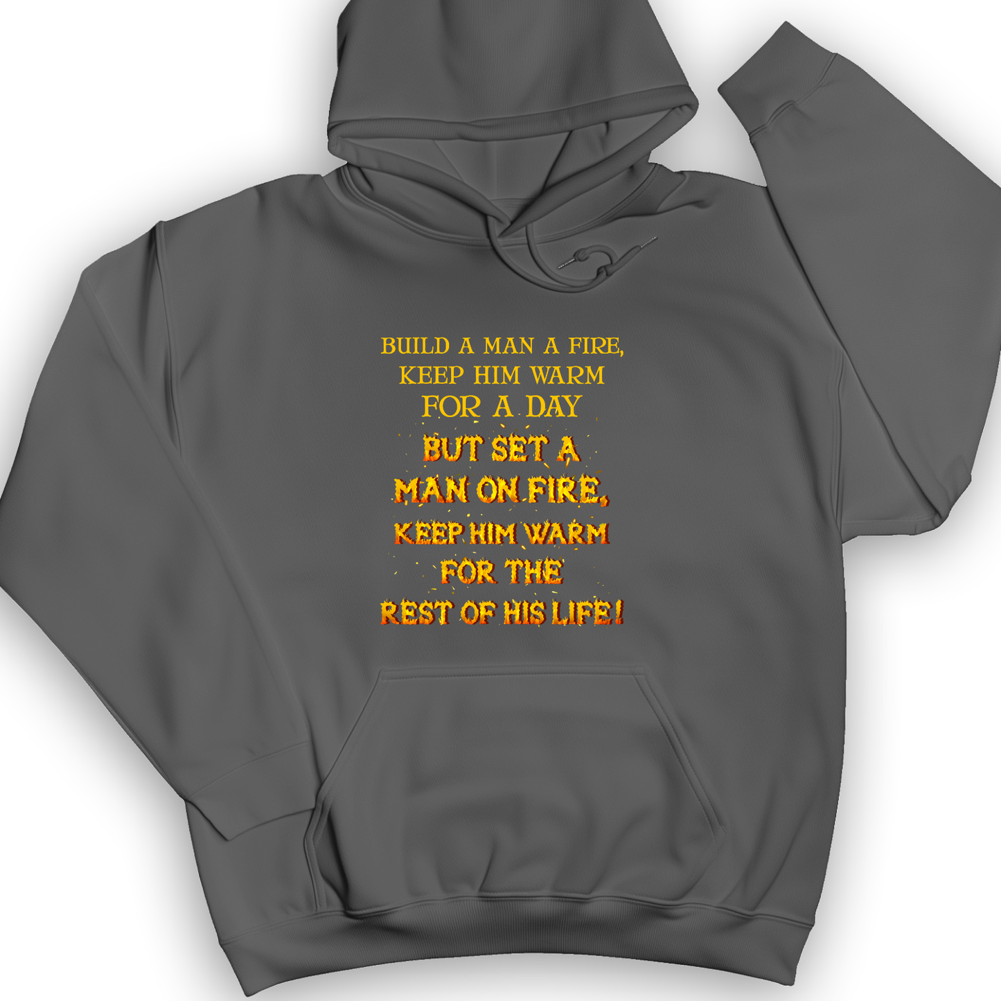 Set a Man on Fire Hoodie Charcoal / S