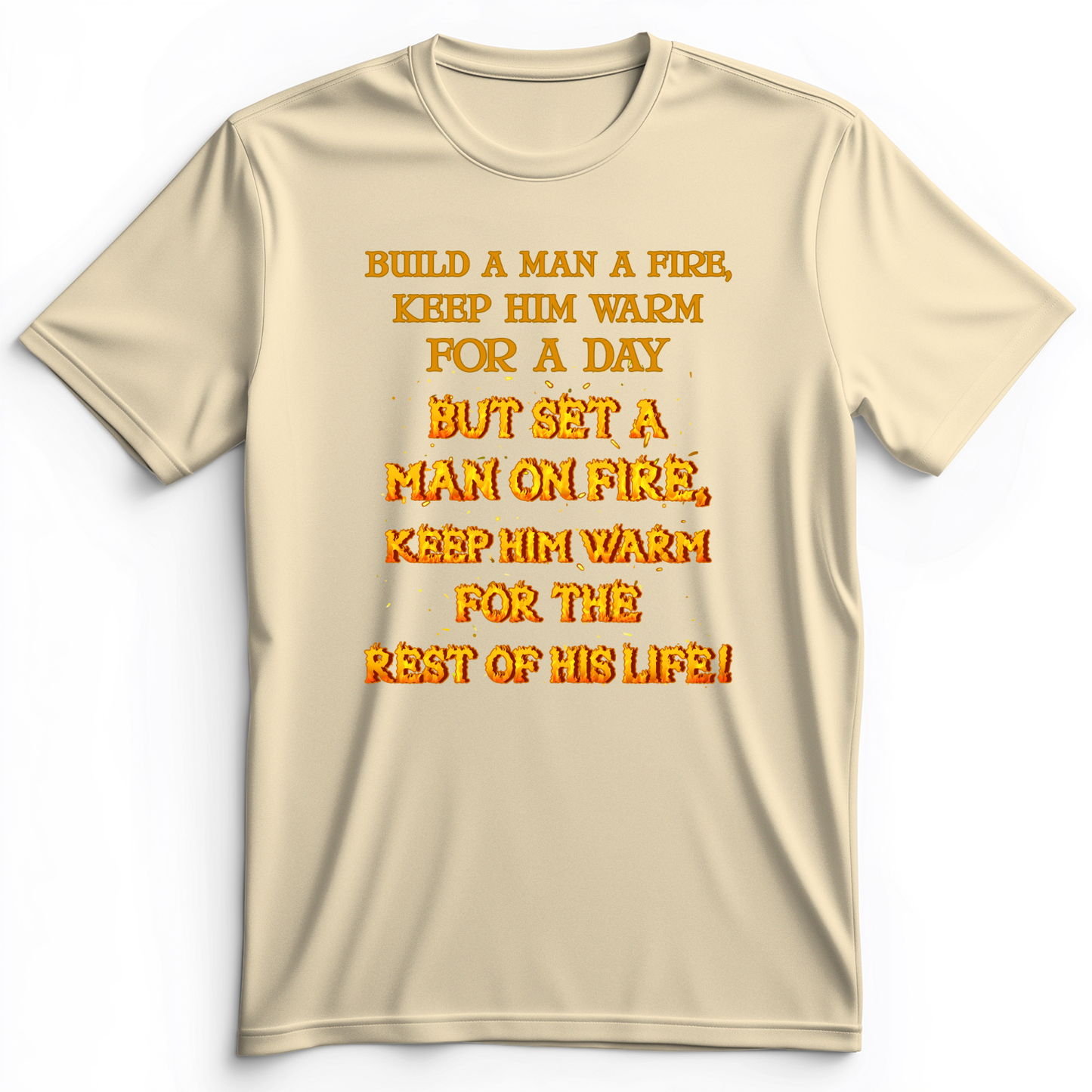 Set a Man on Fire Premium Tee Natural / S