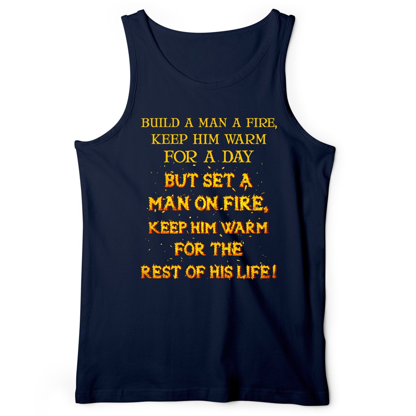 Set a Man on Fire Tank Navy / XS