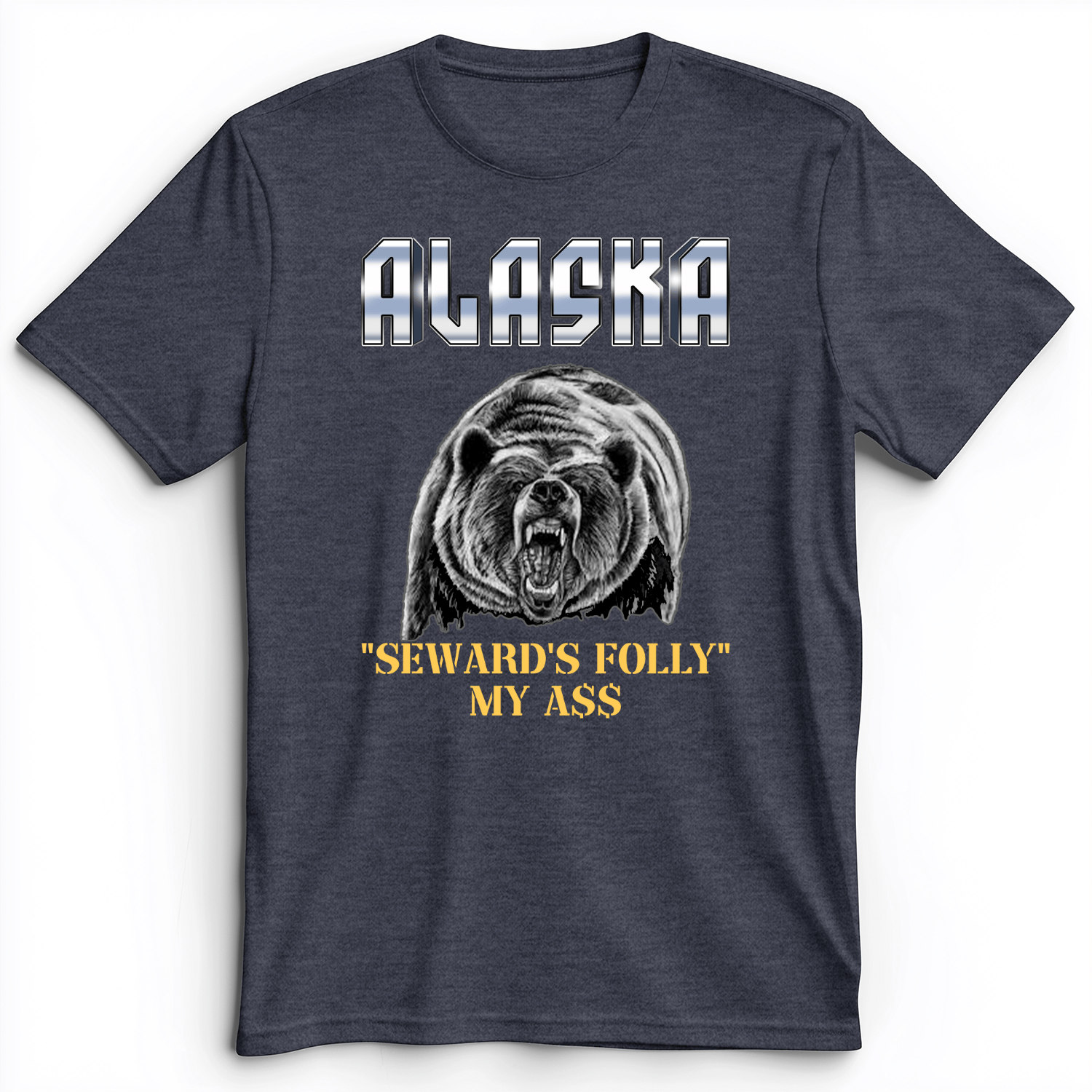 Seward's Folly Premium Tee Heather Navy / S