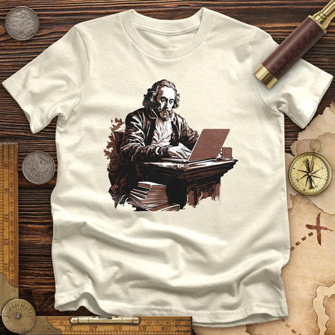 Shakespeare Laptop High Quality Tee Natural / S