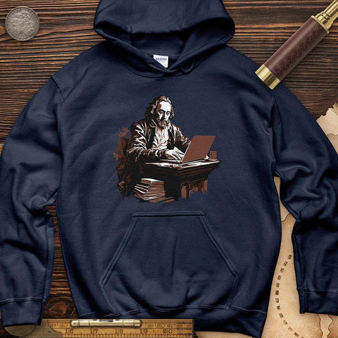 Shakespeare Laptop Hoodie Navy / S