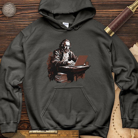 Shakespeare Laptop Hoodie Charcoal / S