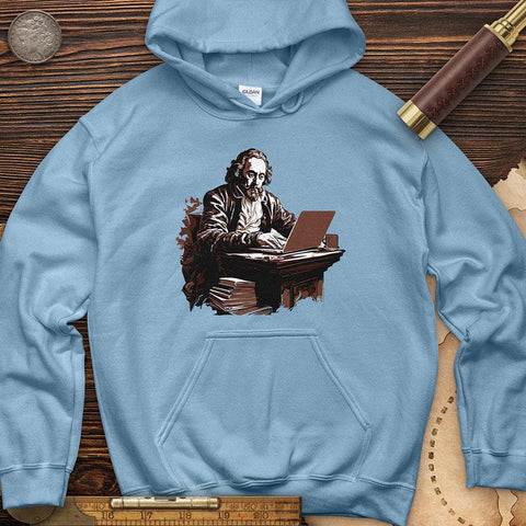 Shakespeare Laptop Hoodie Light Blue / S