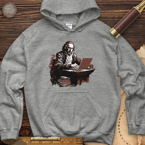 Shakespeare Laptop Hoodie Sport Grey / S