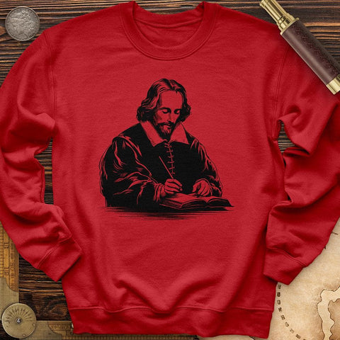 Shakespeare's Quill Crewneck Red / S