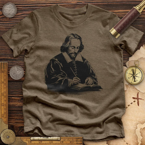 Shakespeare's Quill High Quality Tee Heather Olive / S