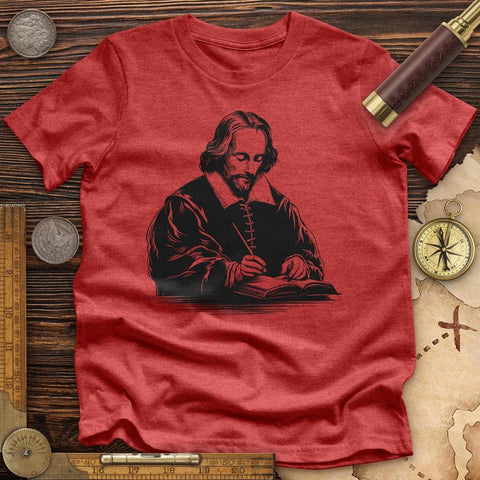 Shakespeare's Quill High Quality Tee Heather Red / S