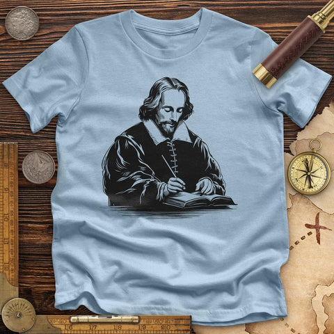 Shakespeare's Quill High Quality Tee Light Blue / S