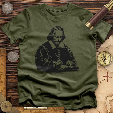Shakespeare's Quill T-Shirt Military Green / S