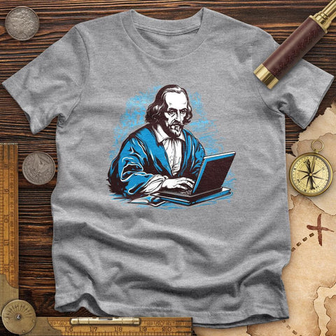 Shakespeare Typing High Quality Tee Athletic Heather / S