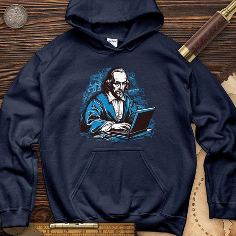 Shakespeare Typing Hoodie Navy / S