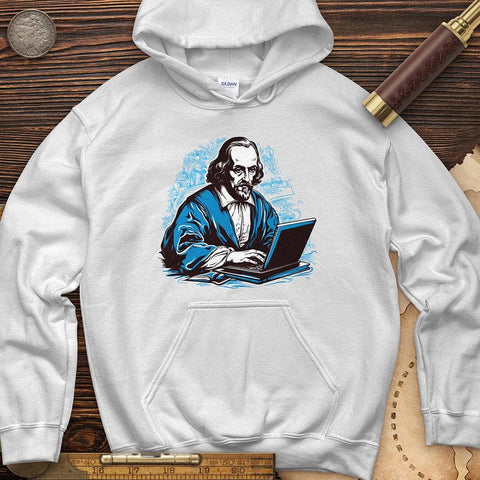 Shakespeare Typing Hoodie White / S