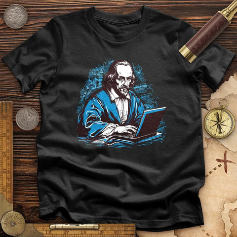 Shakespeare Typing T-Shirt Charcoal / S