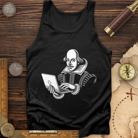 Shakespeare Using Laptop Tank Black / XS