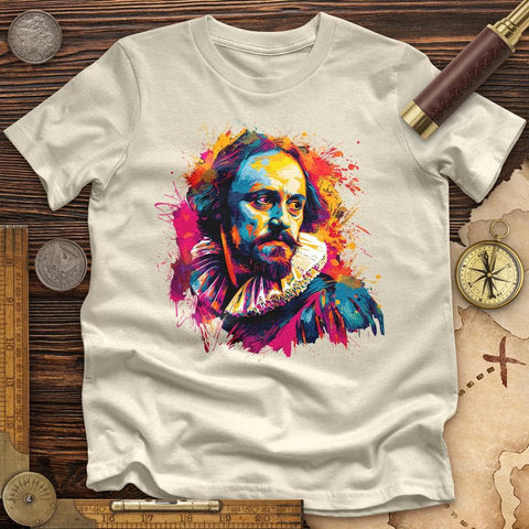 Shakespeare Vibrant Premium QualityTee Natural / S