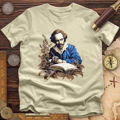 Shakespeare Writing T-Shirt Natural / S