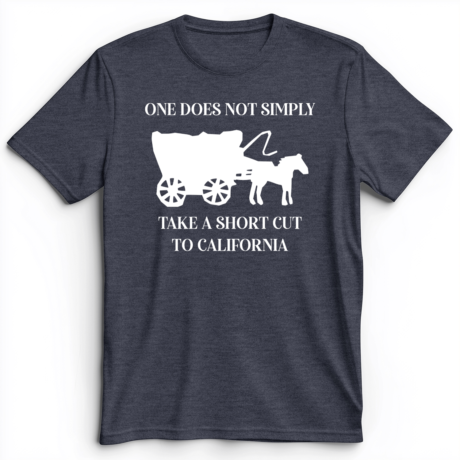 Shortcut To California Premium Tee Heather Navy / S