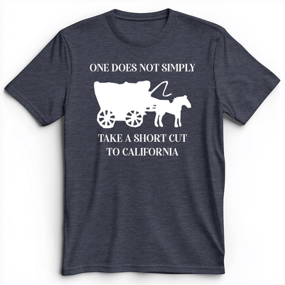 Shortcut To California Premium Tee Heather Navy / S