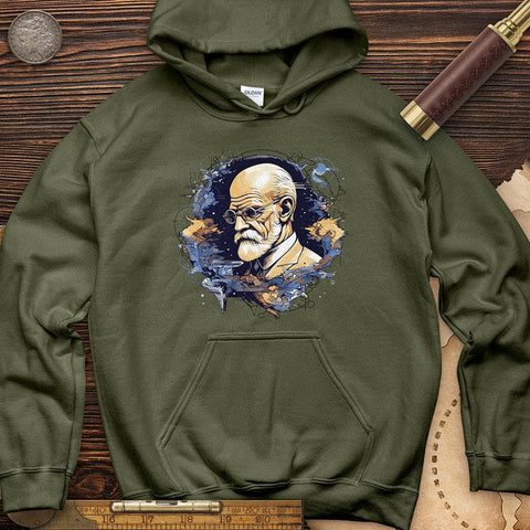 Sigmund Freud Hoodie Military Green / S