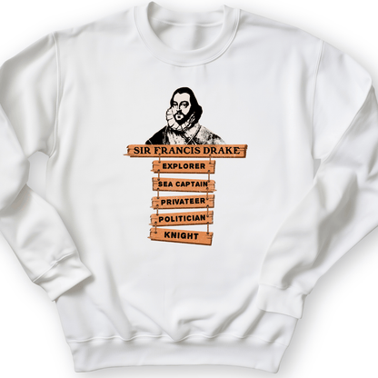 Sir Francis Drake Crewneck White / S