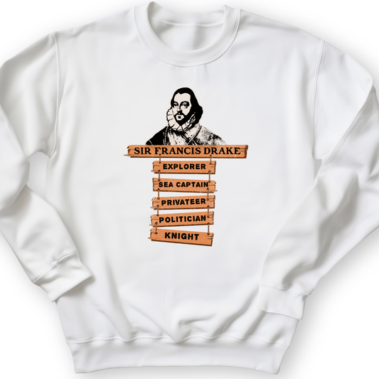 Sir Francis Drake Crewneck White / S