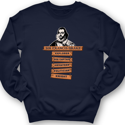 Sir Francis Drake Crewneck Navy / S