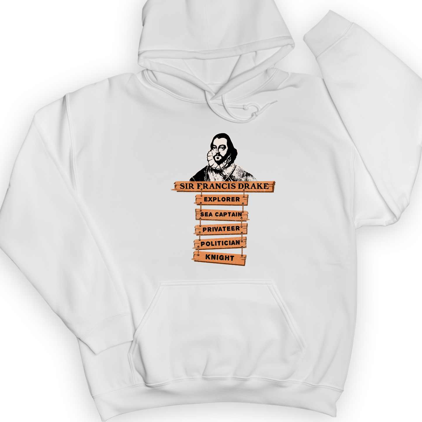 Sir Francis Drake Hoodie White / S