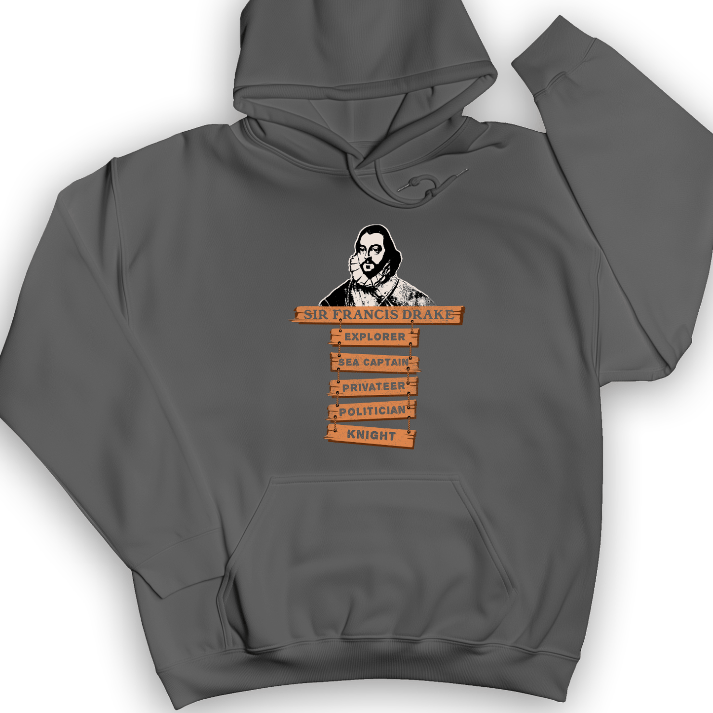 Sir Francis Drake Hoodie Charcoal / S