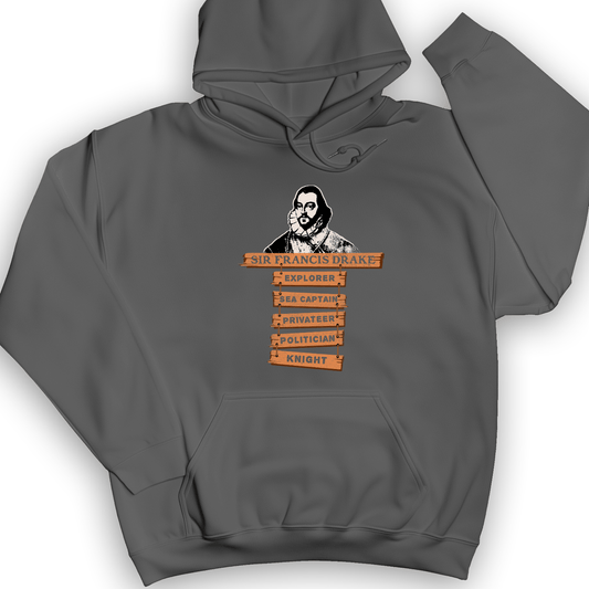 Sir Francis Drake Hoodie Charcoal / S