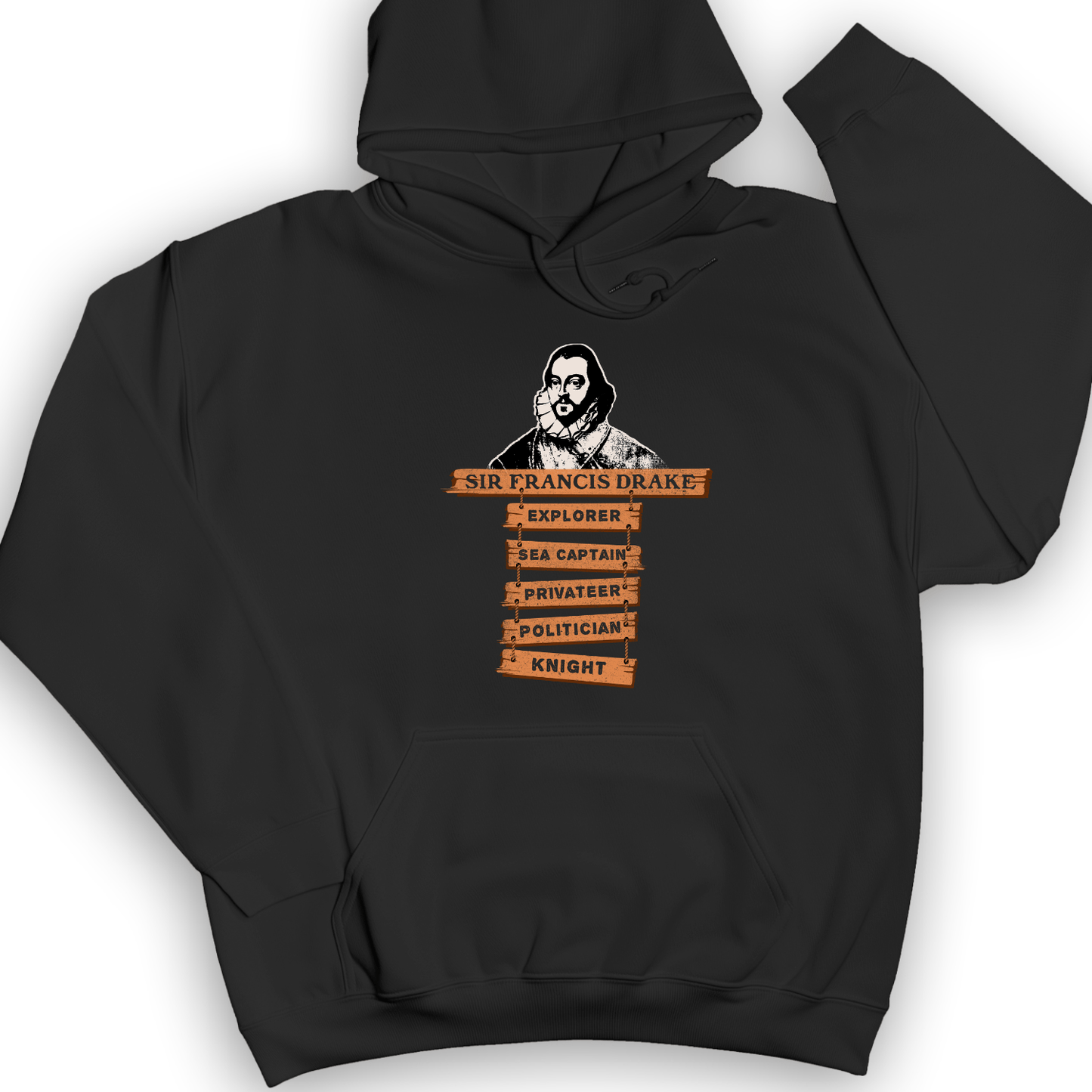 Sir Francis Drake Hoodie Black / S