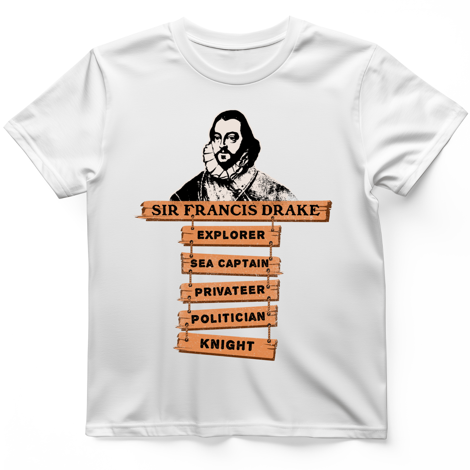 Sir Francis Drake T-Shirt White / S