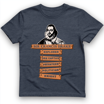 Sir Francis Drake T-Shirt Heather Navy / S