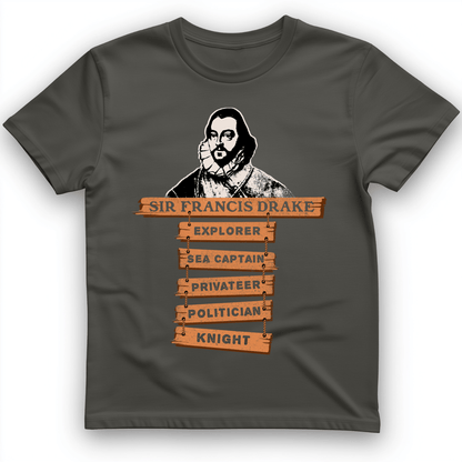 Sir Francis Drake T-Shirt Charcoal / S