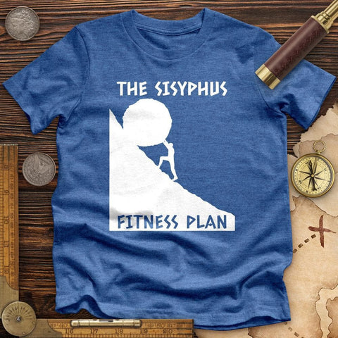 Sisyphus Fitness Plan High Quality Tee Heather True Royal / S