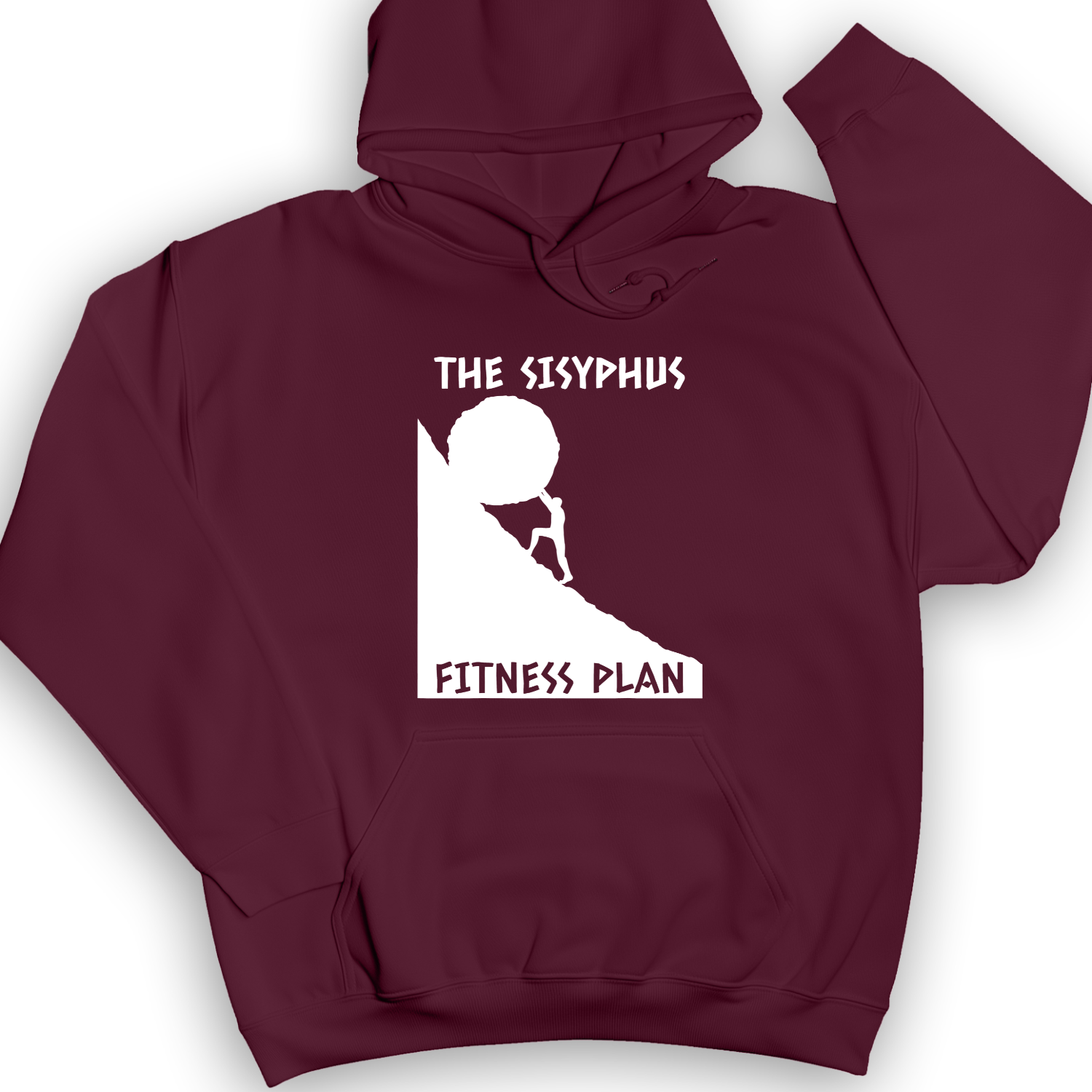 Sisyphus Fitness Plan Hoodie Maroon / S