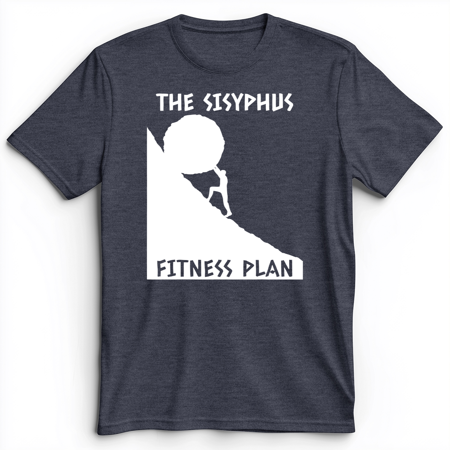 Sisyphus Fitness Plan Premium Tee Heather Navy / S