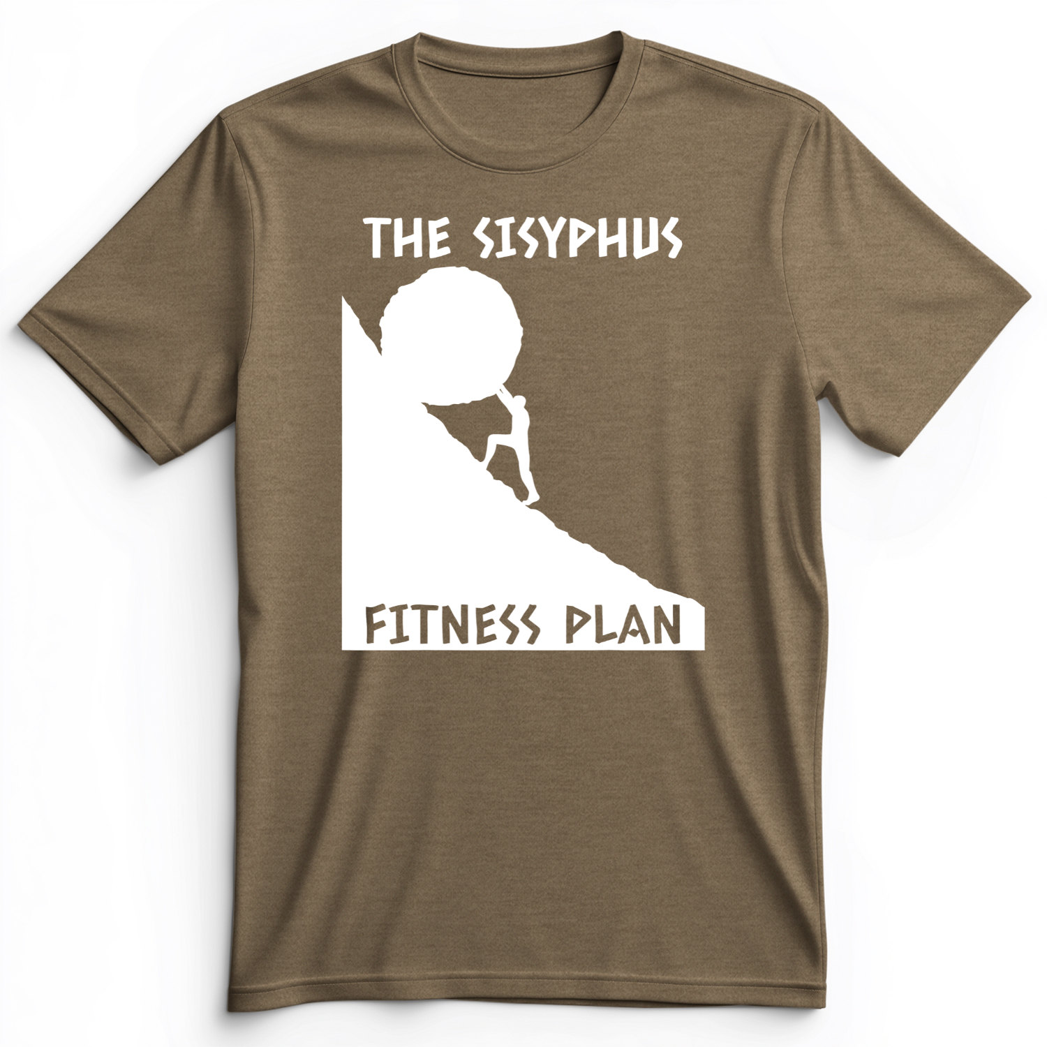 Sisyphus Fitness Plan Premium Tee Heather Olive / S