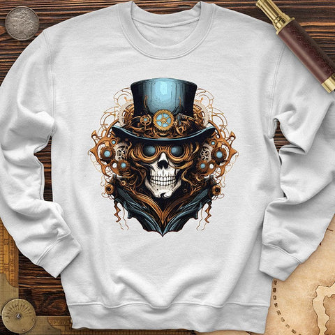 Skull Top Hat Steampunk Crewneck