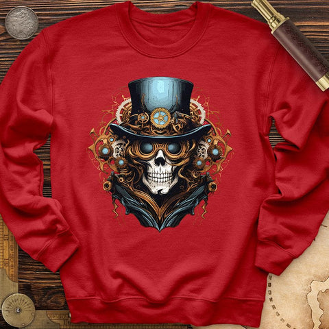 Skull Top Hat Steampunk Crewneck