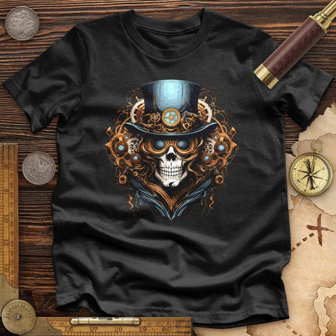 Skull Top Hat Steampunk Premium Quality Tee