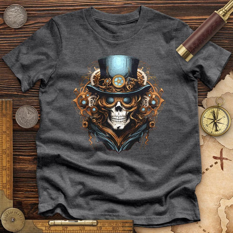 Skull Top Hat Steampunk Premium Quality Tee