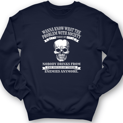 Skulls Of Their Enemies Crewneck Navy / S