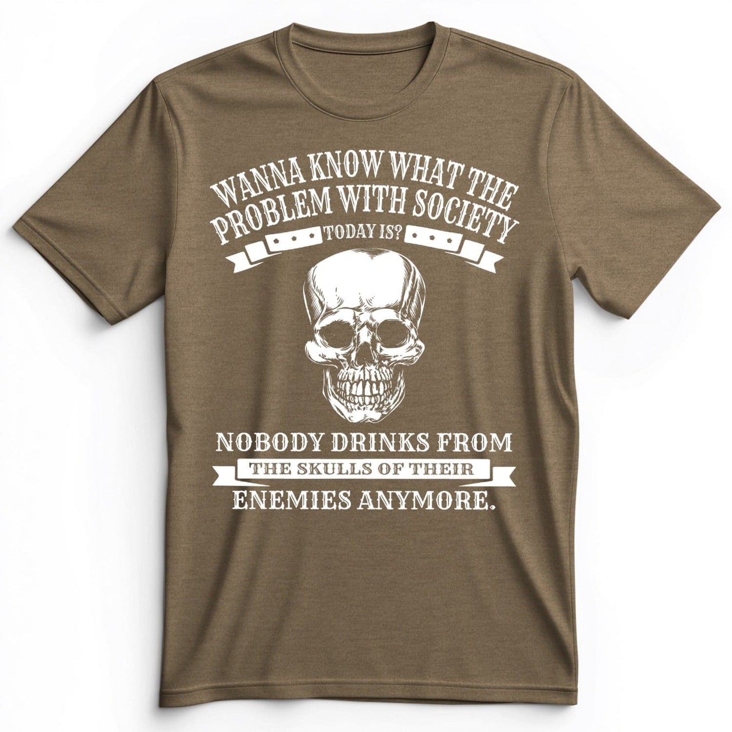 Skulls Of Their Enemies Premium Tee Heather Olive / S