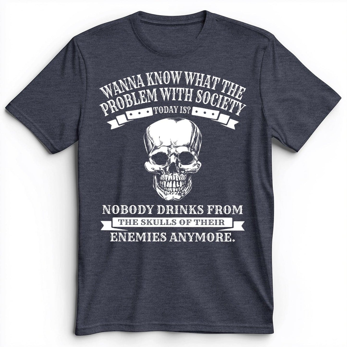 Skulls Of Their Enemies Premium Tee Heather Navy / S