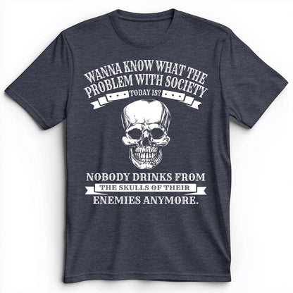 Skulls Of Their Enemies Premium Tee Heather Navy / S