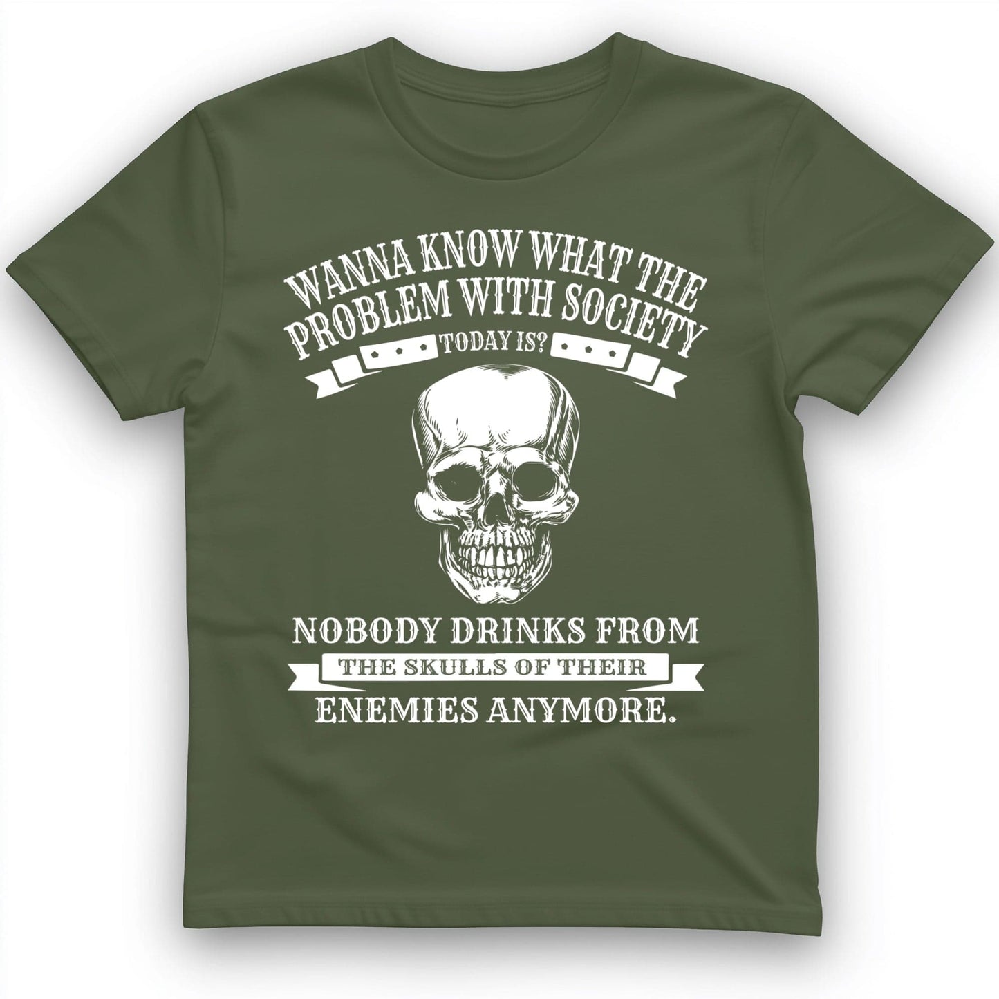 Skulls of Their Enemies T-Shirt Military Green / S