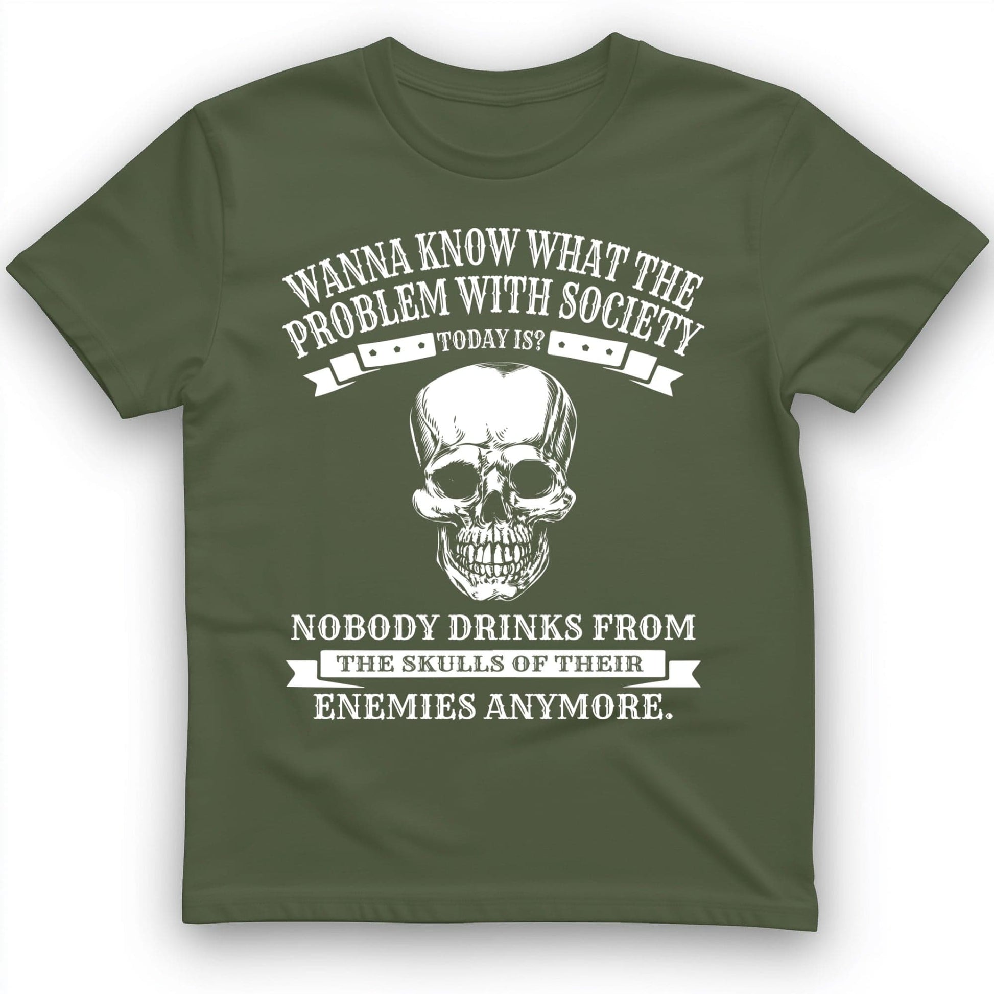 Skulls of Their Enemies T-Shirt Military Green / S