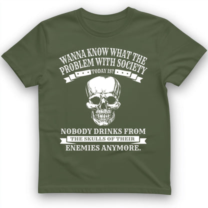 Skulls of Their Enemies T-Shirt Military Green / S